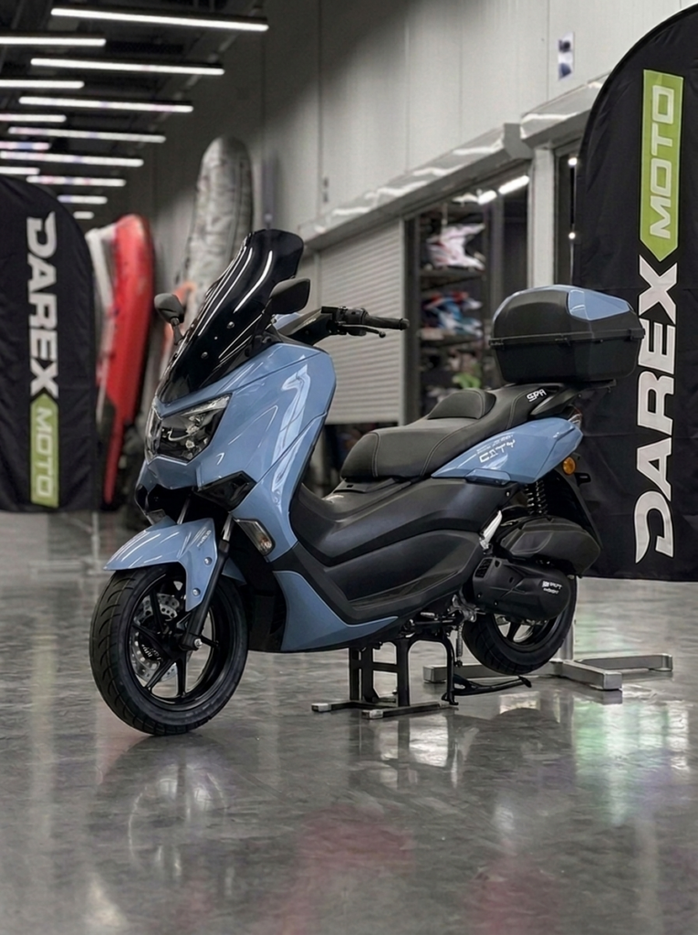 Скутер SPRMOTORS CITY MAX серый T4-50H (с кофром)