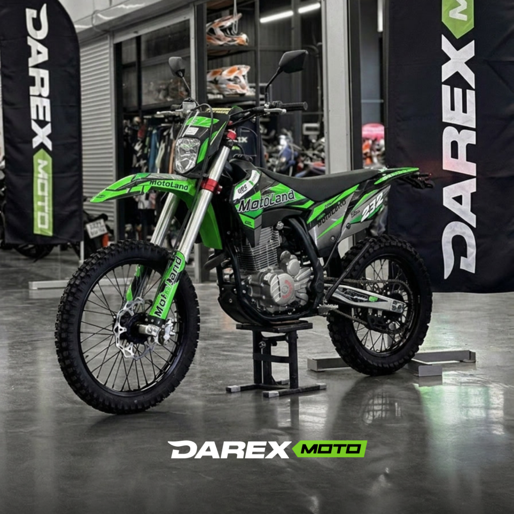 Мотоцикл кроссовый Motoland XT300 HS (175FMM) (BB-300cc) зеленый